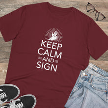 Charger l&#39;image dans la galerie, T-shirt unisexe &quot;Keep calm and sign&quot; 1
