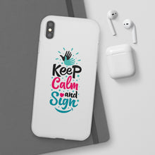 Charger l&#39;image dans la galerie, Coque de téléphone transparente &quot;Keep calm and sign&quot;
