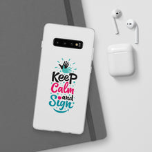 Charger l&#39;image dans la galerie, Coque de téléphone transparente &quot;Keep calm and sign&quot;
