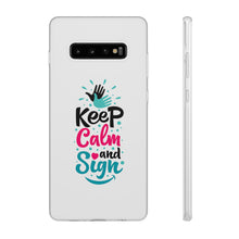 Charger l&#39;image dans la galerie, Coque de téléphone transparente &quot;Keep calm and sign&quot;
