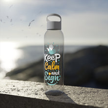 Charger l&#39;image dans la galerie, Bouteille d&#39;eau en tritan &quot;Keep calm and sign&quot;
