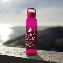 Charger l&#39;image dans la galerie, Bouteille d&#39;eau en tritan &quot;Keep calm and sign&quot; 2
