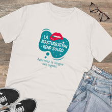 Charger l&#39;image dans la galerie, T-shirt unisexe - &quot;La masturbation rend sourd&quot; 1
