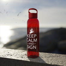 Charger l&#39;image dans la galerie, Bouteille d&#39;eau en tritan &quot;Keep calm and sign&quot; 2
