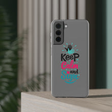 Charger l&#39;image dans la galerie, Coque de téléphone transparente &quot;Keep calm and sign&quot;
