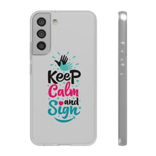 Charger l&#39;image dans la galerie, Coque de téléphone transparente &quot;Keep calm and sign&quot;
