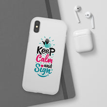 Charger l&#39;image dans la galerie, Coque de téléphone transparente &quot;Keep calm and sign&quot;
