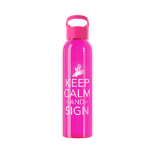 Charger l&#39;image dans la galerie, Bouteille d&#39;eau en tritan &quot;Keep calm and sign&quot; 2
