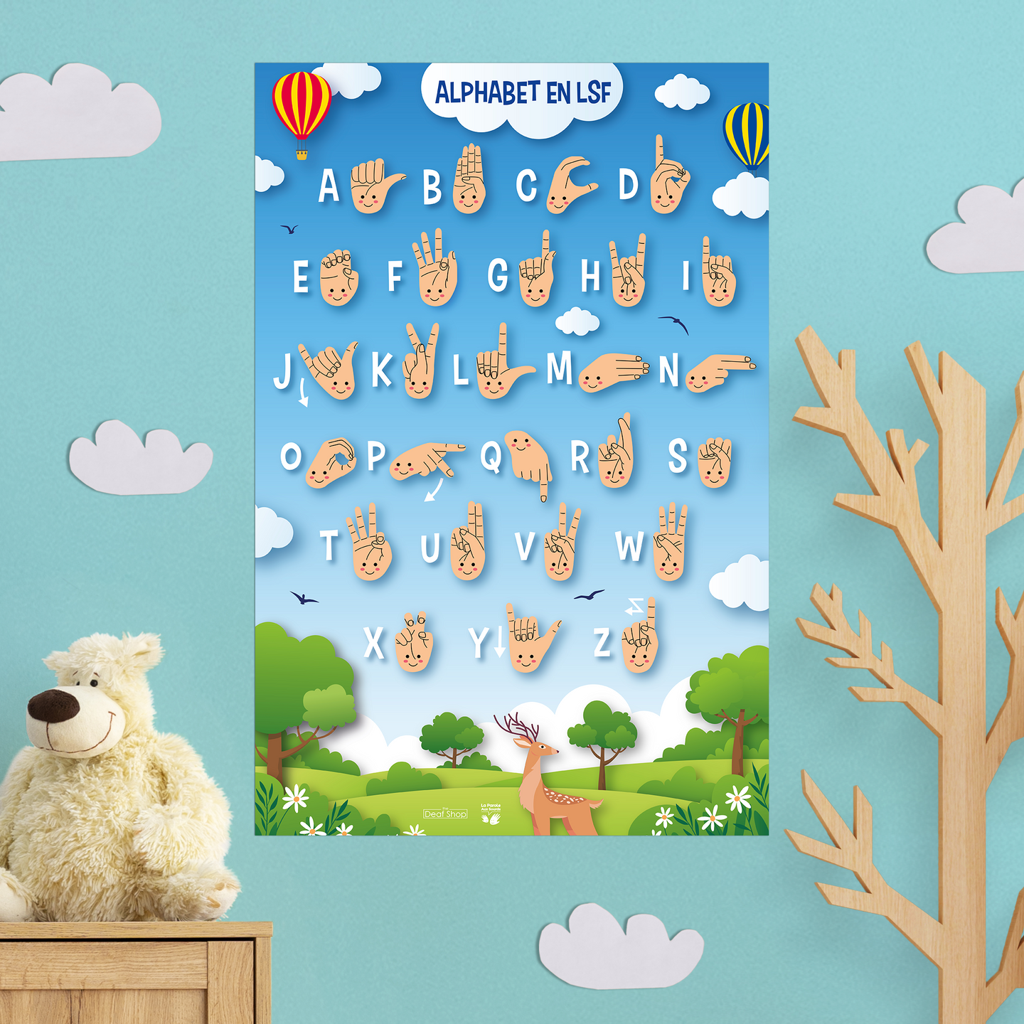 Affiche 2 - Alphabet en LSF pour enfants (campagne)